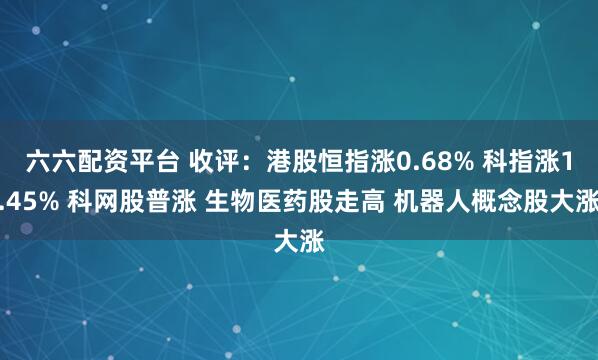 六六配资平台 收评：港股恒指涨0.68% 科指涨1.45% 科网股普涨 生物医药股走高 机器人概念股大涨